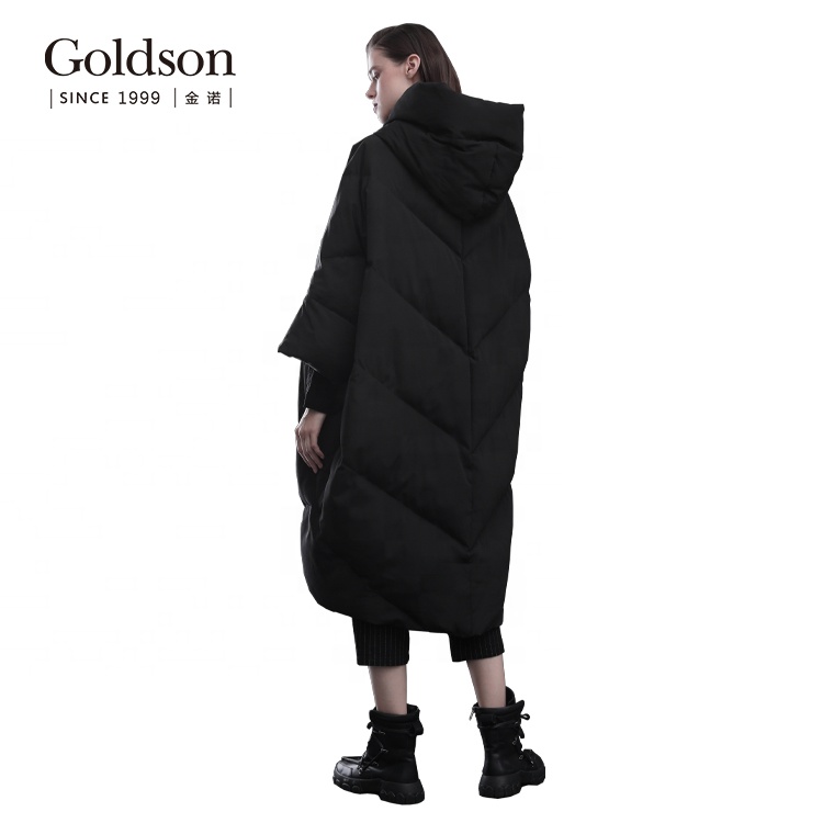 High Quality ODM Women's Winter Jacket Fashionable White down Coat Hood Packable Windproof Waterproof Quilted Puffer Long Coat
