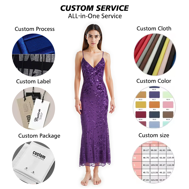 New Design Luxury Sleeveless Sexy Beads Hollow Out Halter Sequin Evening Dresses Ladies Prom Dresses Party Dress