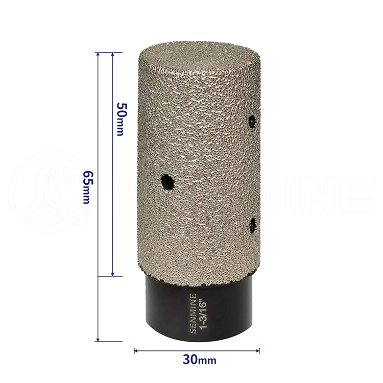 25mm أدوات طحن الماس لتكبير وتشكيل الثقوب على بلاط البورسلين والسيراميك، رؤوس حفر الأصابع