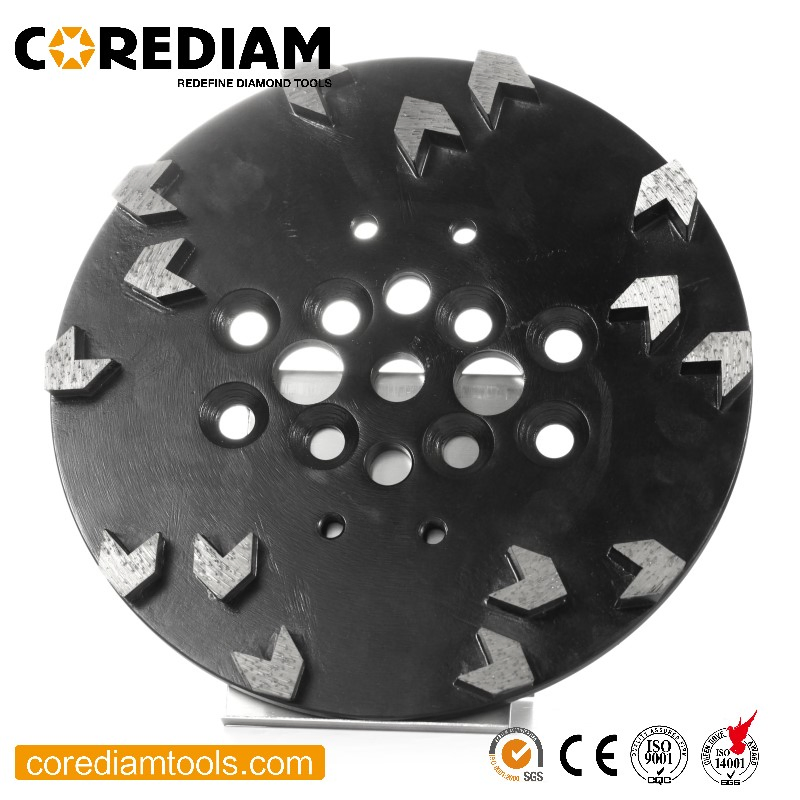 250mm قرص طحن الماس مع قطاع السهم أداة طحن الخرسانة