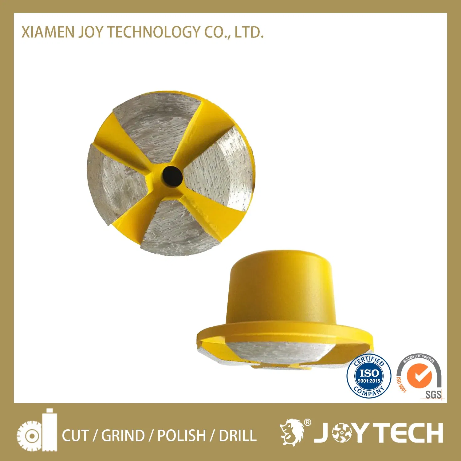 أداة طحن الأرضيات الخرسانية من جوى تك، قرص طحن الماس 2 بوصة، قرص طحن الماس تيركو (JOY-TCS-P4A)