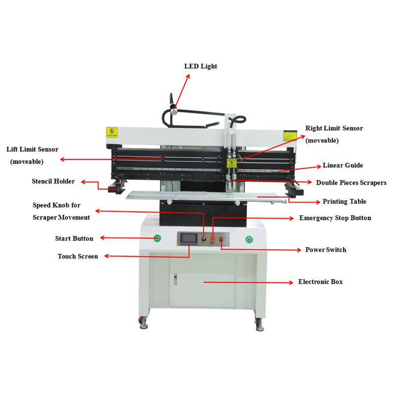 Semi Automatic Screen Printing Machine SMT Line Equipment Semi-Auto LED PCB Screen Printing Machine