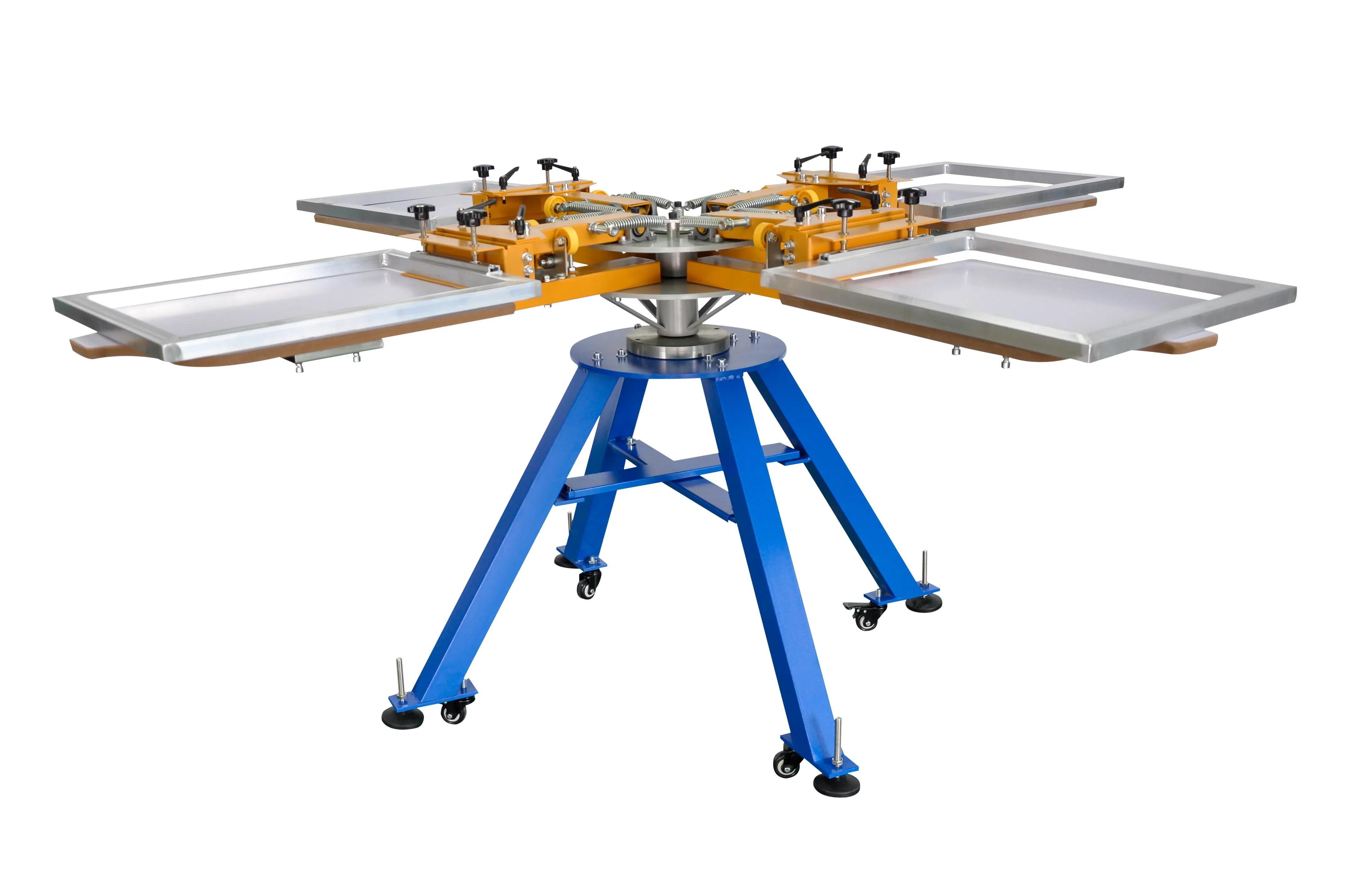 Yinghe Factory Price Mult-Color Manual 4 Colors 4 Stations T-Shirt Silk Textile Screen Printing Machine