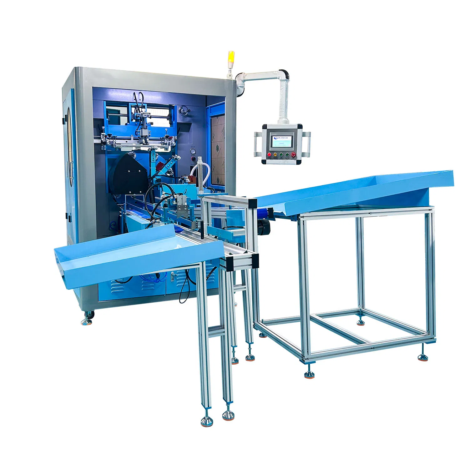 Automatic Cup Screen Printing Machine for Jars Cylinder with UV Curing System and Touchscreen