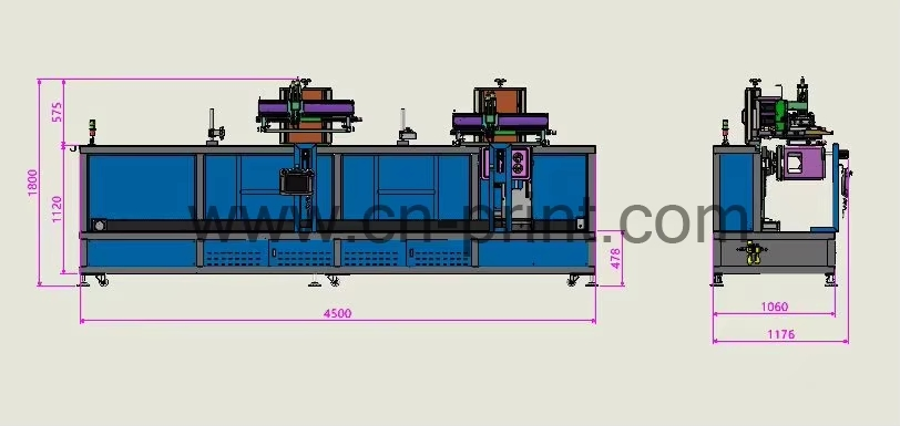 Automatic 2-Color Servo Rotary Screen Printing Machine for Plastic Crates Storage Boxes with LED UV Curing