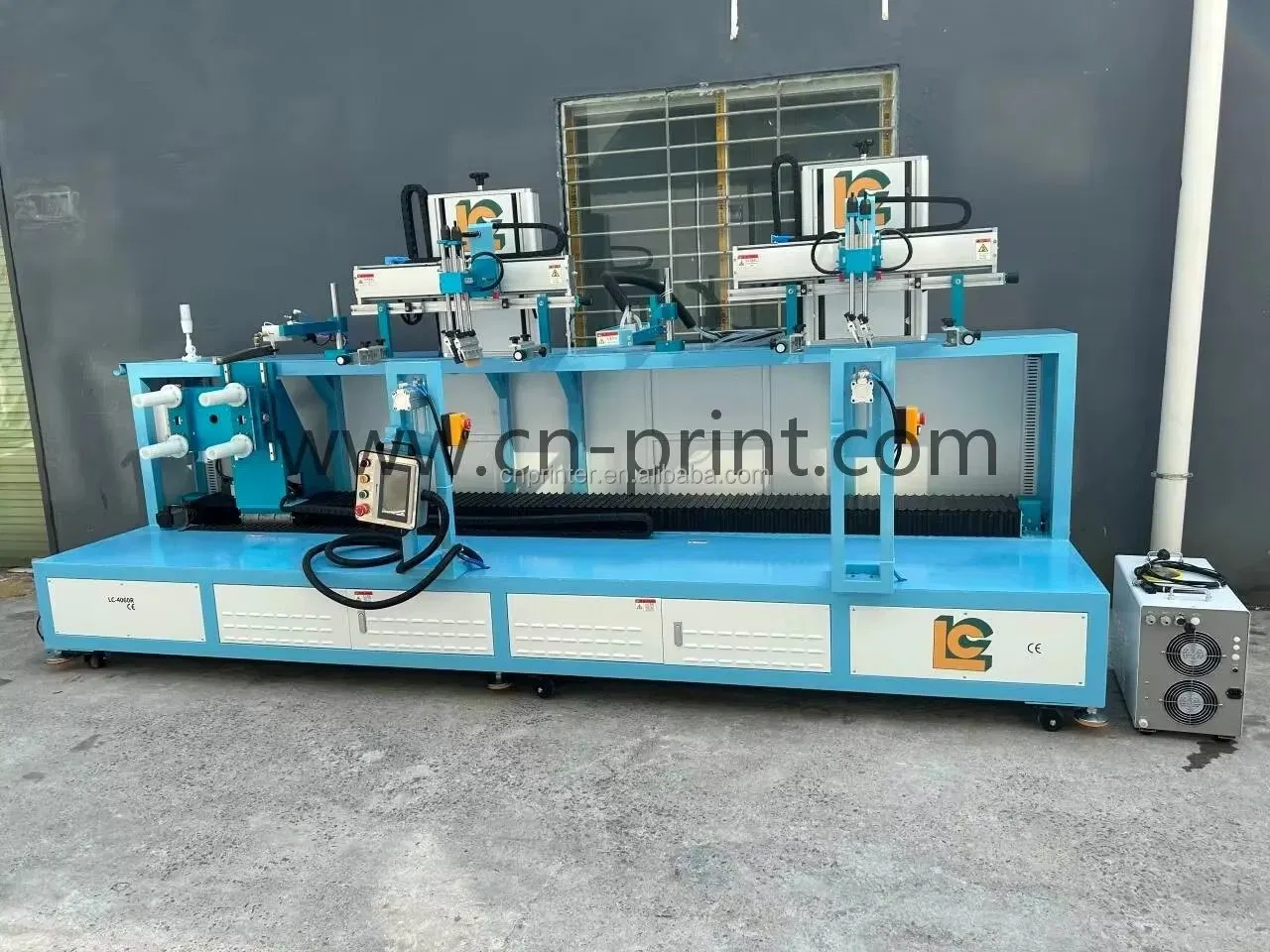 Automatic 2-Color Servo Rotary Screen Printing Machine for Plastic Crates Storage Boxes with LED UV Curing