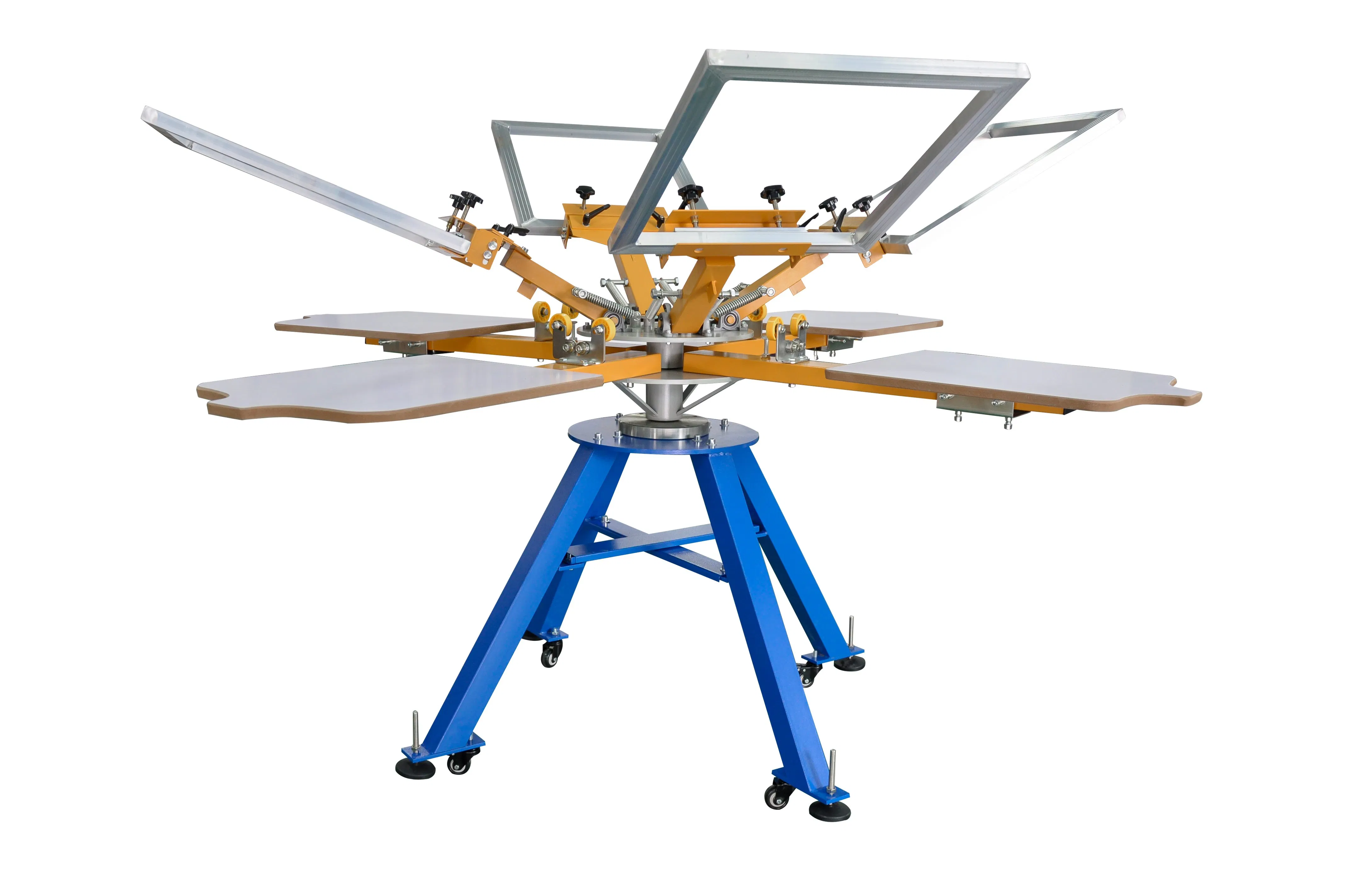 Yinghe Factory Price Mult-Color Manual 4 Colors 4 Stations T-Shirt Silk Textile Screen Printing Machine