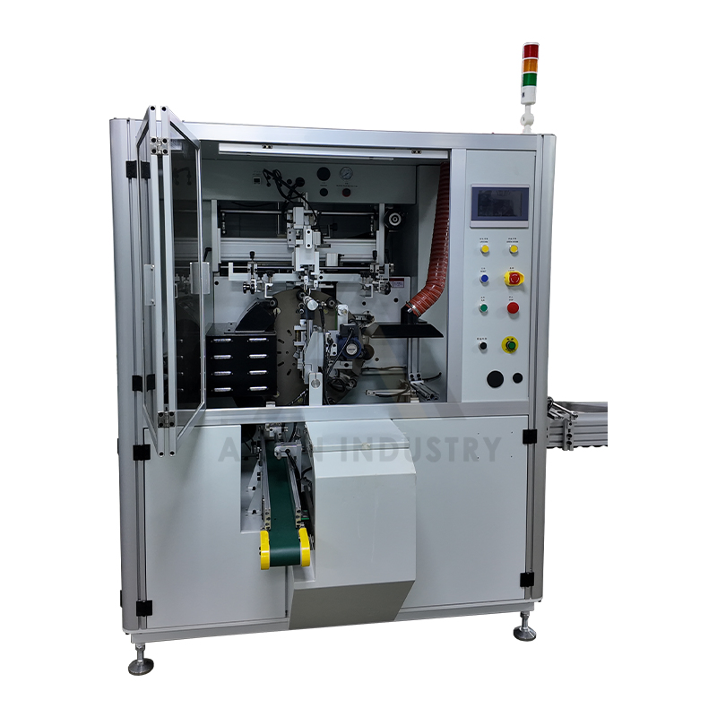 Single Color Screen Printing Machine Bottle Cap Tube Jar Pen Automatic Silk Rotary Hot Stamping Machine