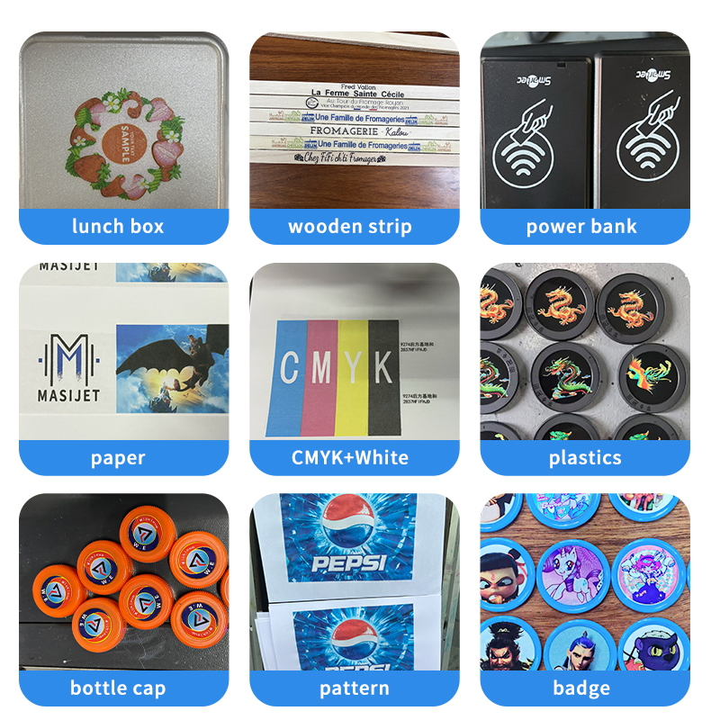 High-Precision Four-Color Cmyk UV Digital Printing Machine Double-Headed for Production Line New Condition with UV Ink