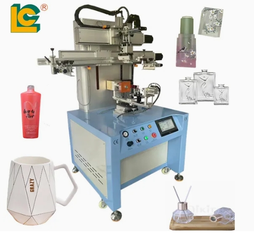 Customized Servo Motor Polygon Complicated-Shape Glass Cup Bottle Serigraphy Screen Printing Machine