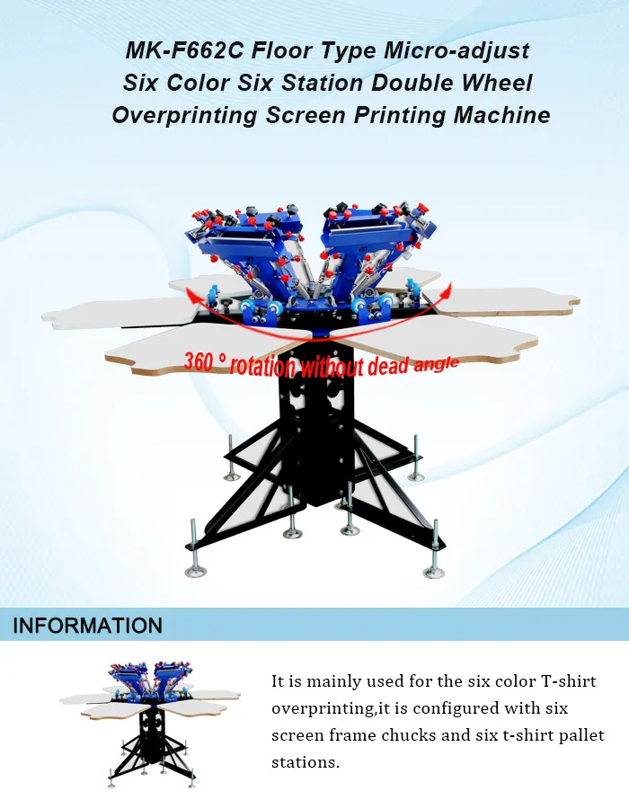 6 Color Screen Printing Machine