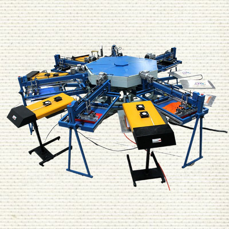 Octopus Automatic Rotary Round Screen Printing Machine for T Shirt