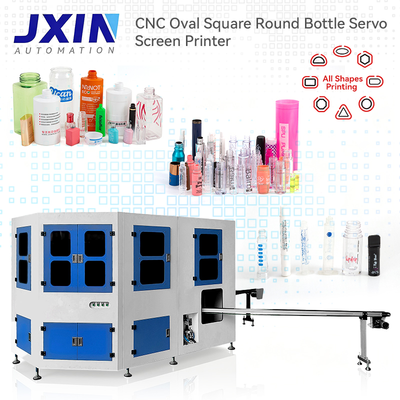 High-Speed Round Square Oval Bottle 1 2 Color Automatic Screen Printing Machine with Advance LED UV Drying System