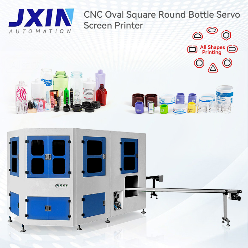 High-Speed Round Square Oval Bottle 1 2 Color Automatic Screen Printing Machine with Advance LED UV Drying System