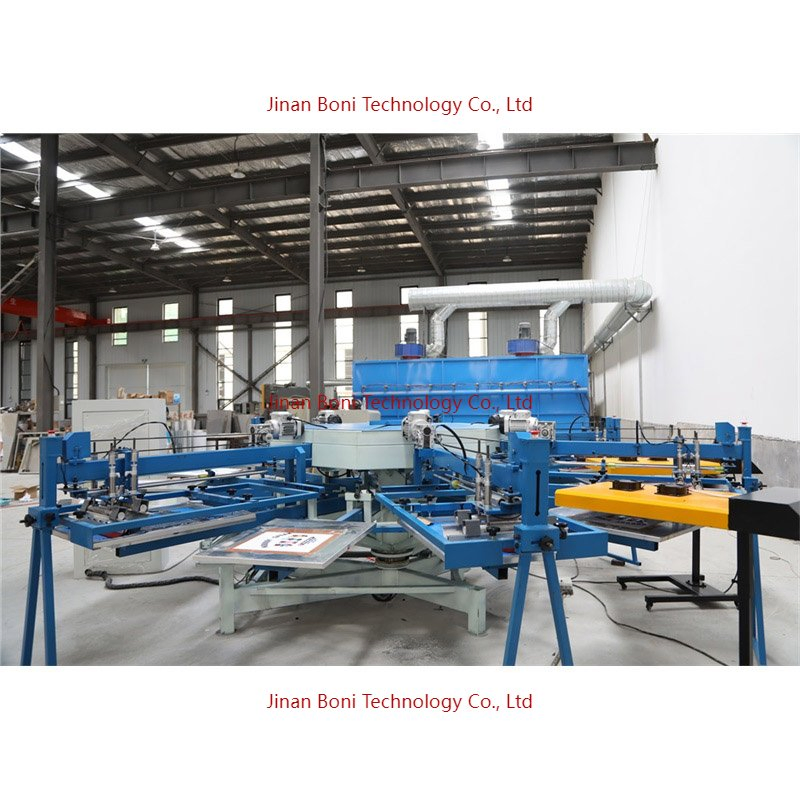 Best Manual 8 Color 6 Station Rotary Carousel Multi Color T Shirt Silk Screen Printing Machine for Small Business Large Format Printer