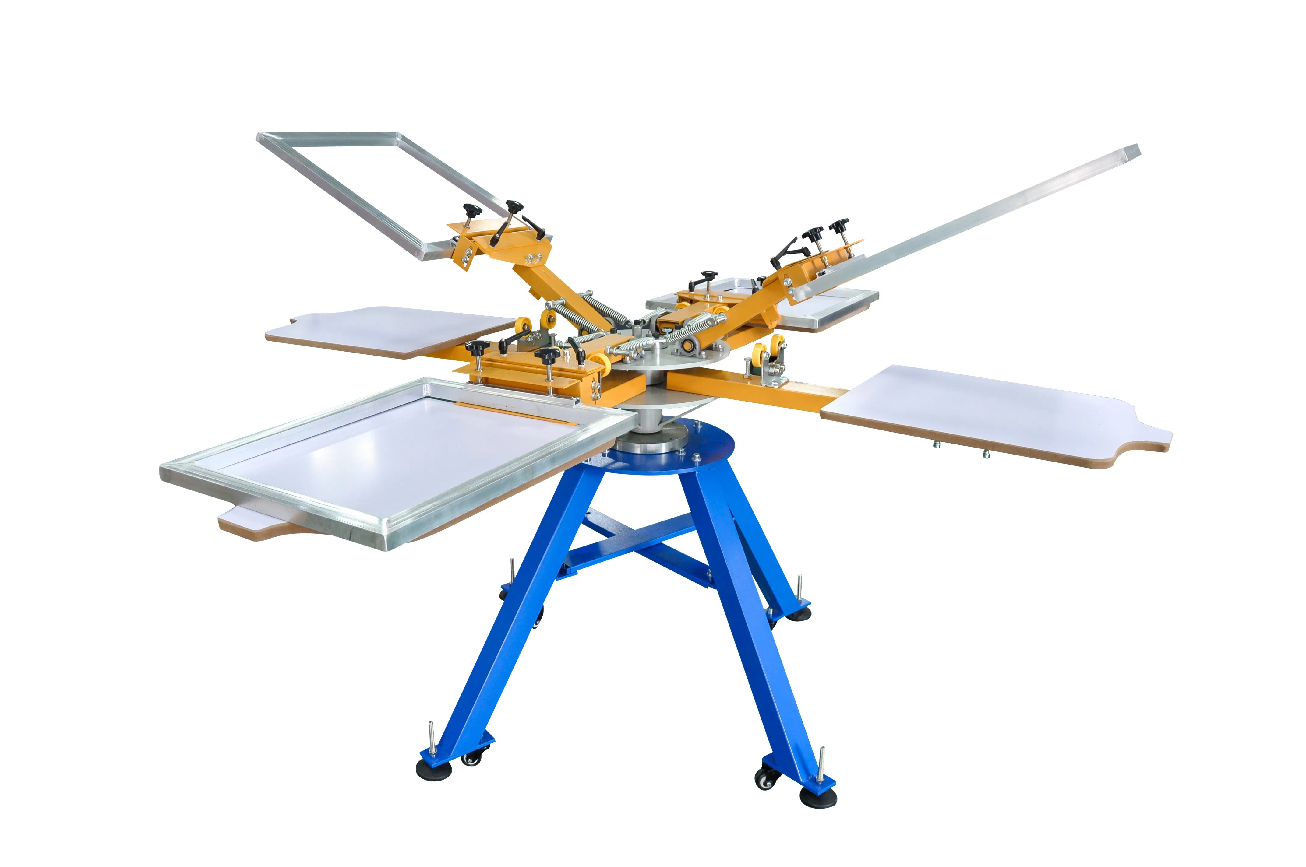 Yinghe Factory Price Mult-Color Manual 4 Colors 4 Stations T-Shirt Silk Textile Screen Printing Machine