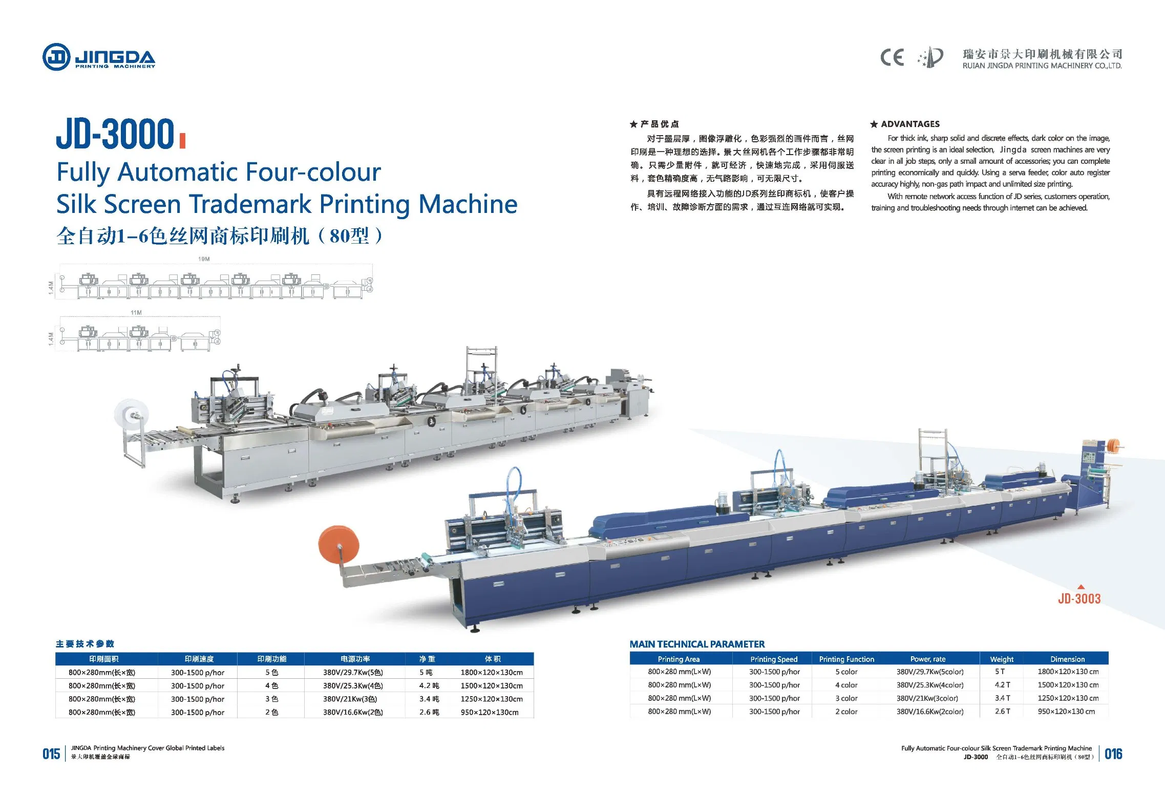Jd-3003 Textile Label Automatic Screen Printing Machines for Garment Label