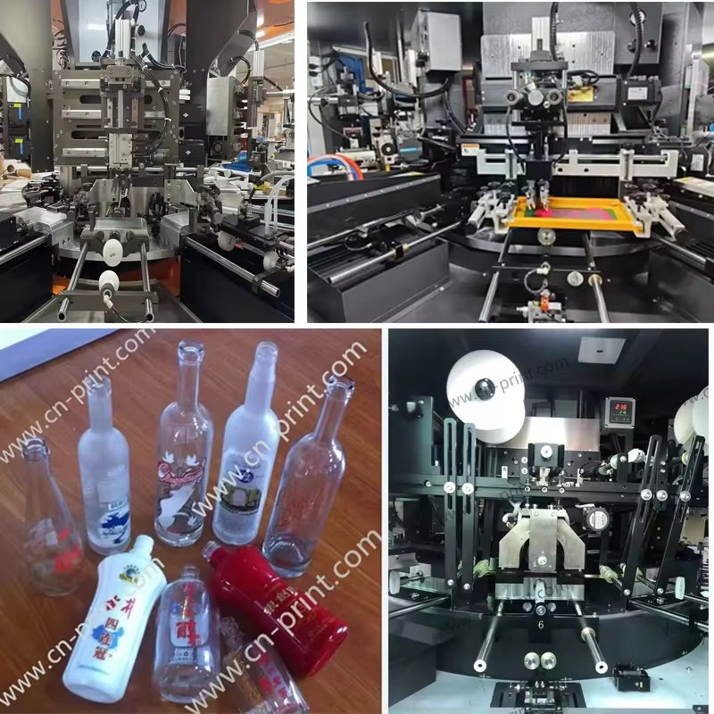 LC Industrial 6-Color Fully Automatic Screen Printing Machine for Glass/Plastic Bottles Italian Design