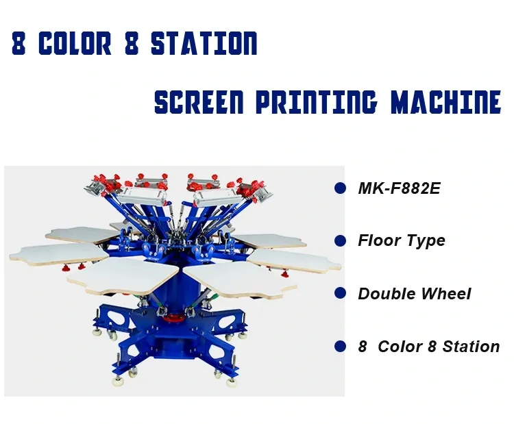 Multi Color T Shirt Silk Screen Printing Machine