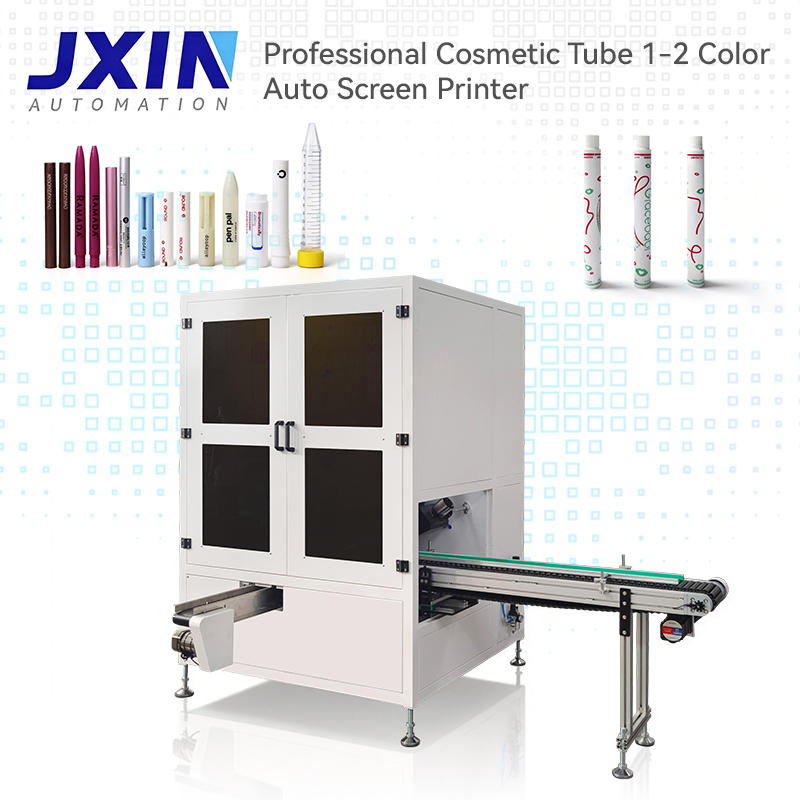 Professional 2 Color Tube Screen Printing System for Quality and Speed Optimization with LED UV Curing