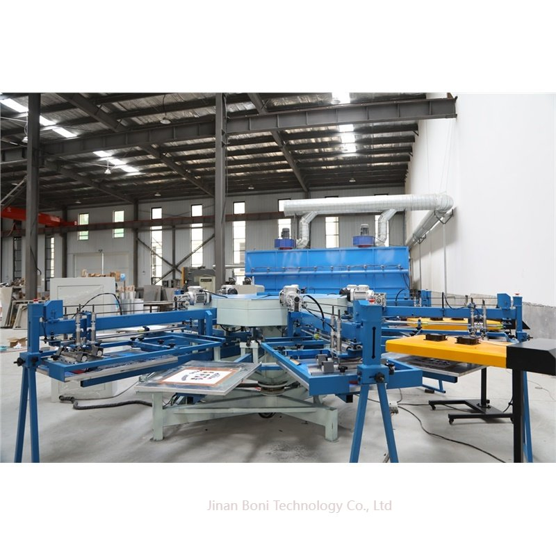 Full Pneumatic Semi Auto 6 Color 14 Stations T-Shirt Silk Screen Printing Equipment