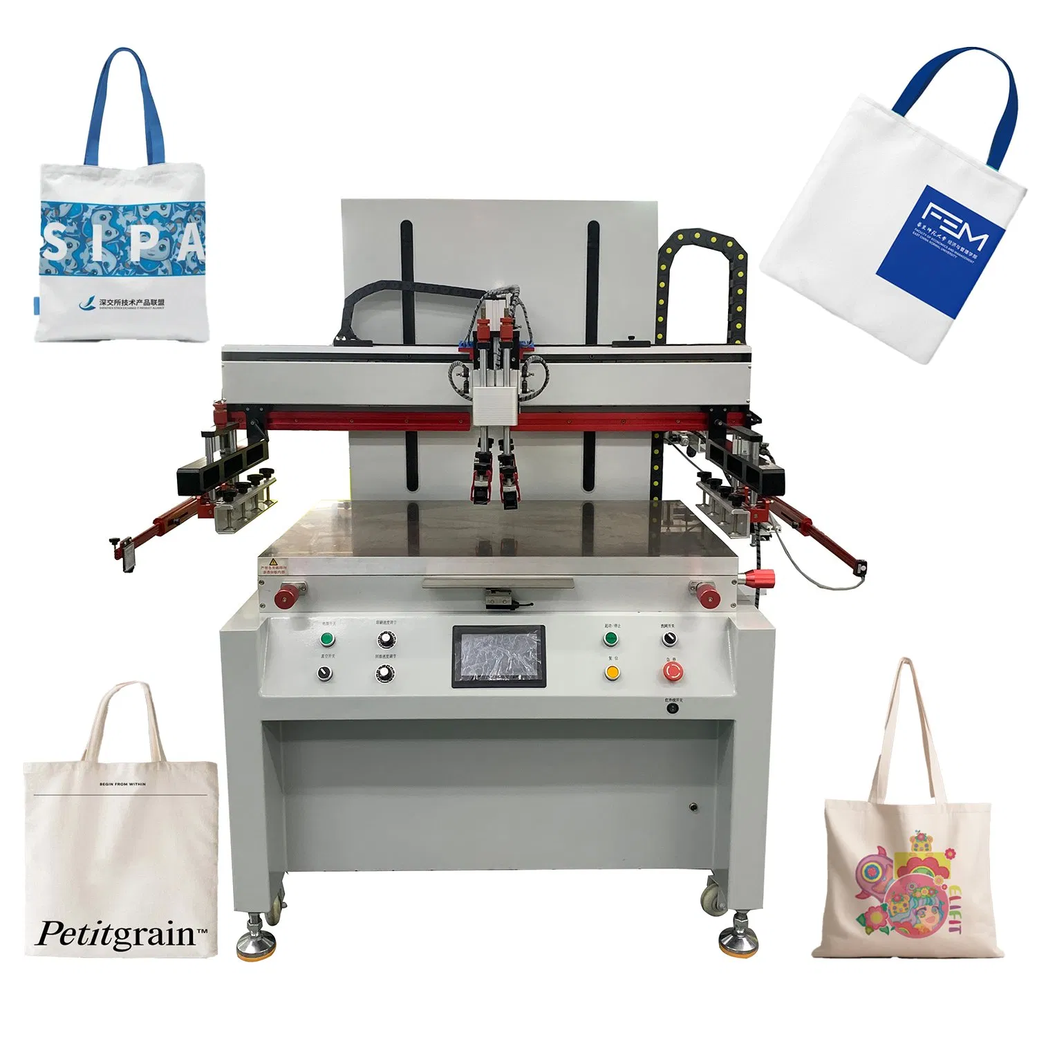 Easy Operational Semi-Automatic Plastic Bag Flatbed Screen Printing Machine for Advertising Industry