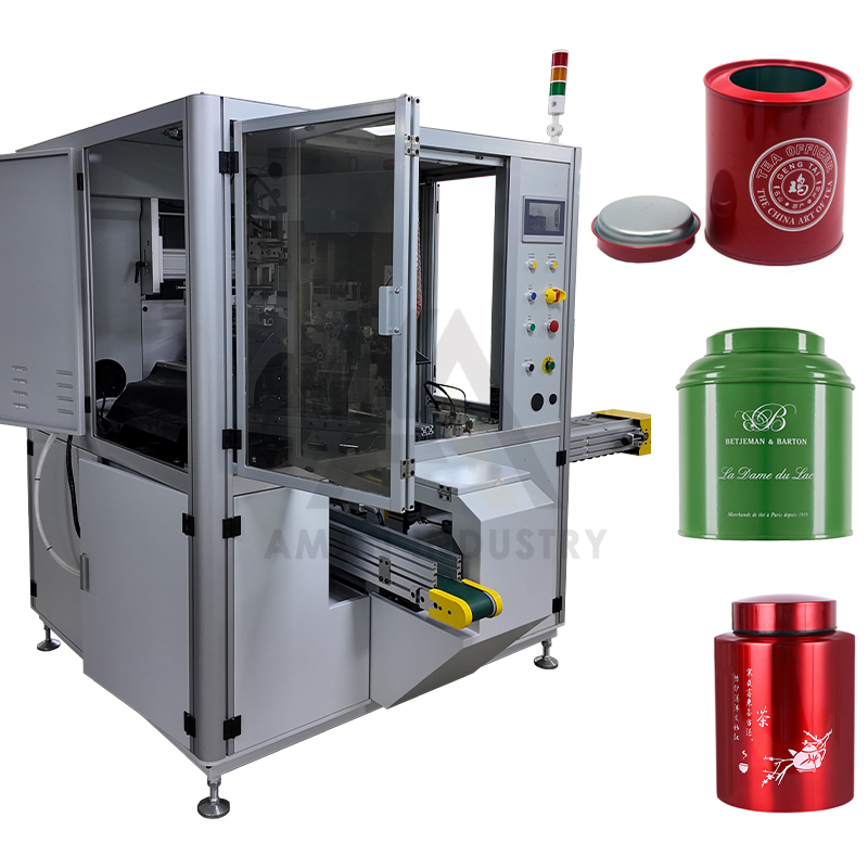 Automatic Cylinder Metal Tea Caddy Screen Printing Machine for Sustainable Printing