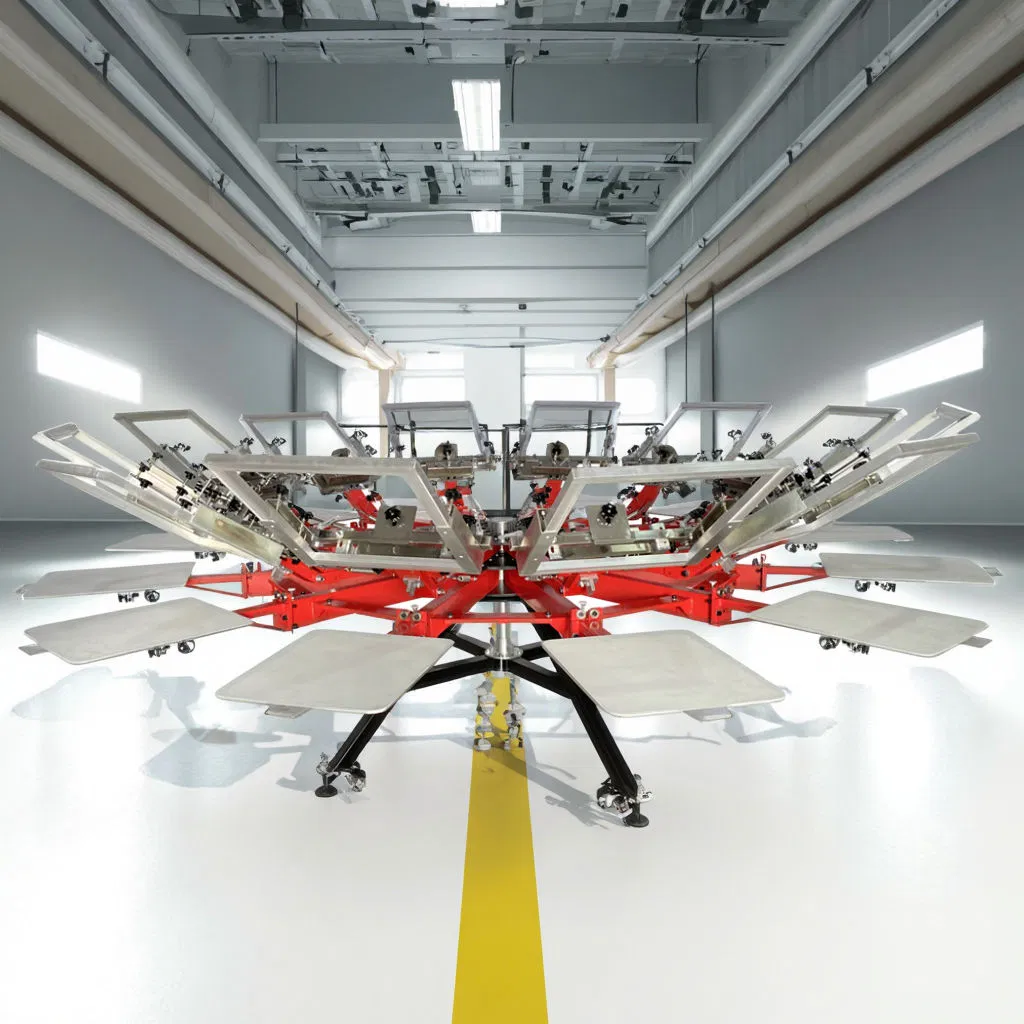 Ns1010-HD New Serigraphy Manual T-Shirt Screen Printing Machine Multicolor with 10 Colors 10 Stations Easy to Operate CE Certified