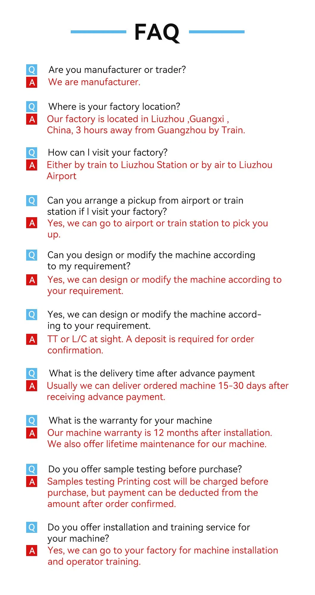 Delivery Preparation