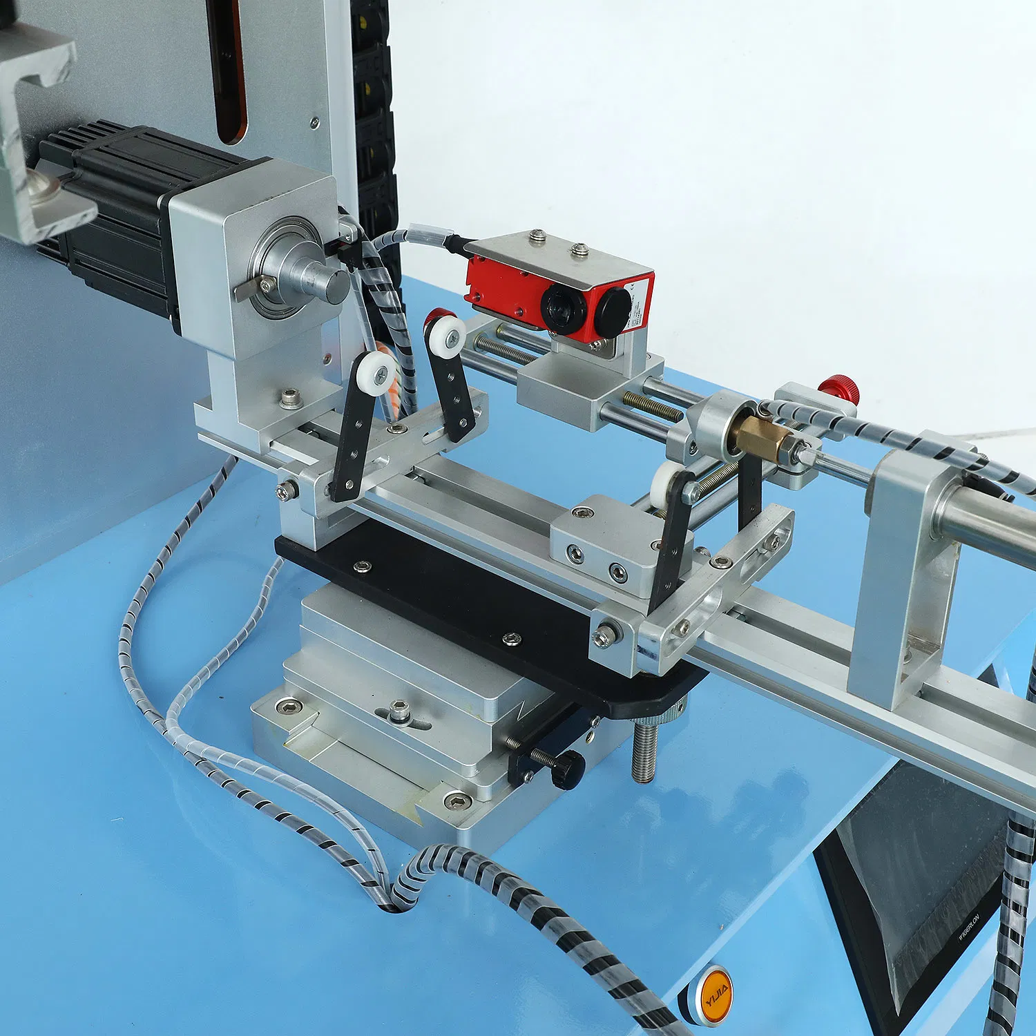 Servo Motor Glass Bottle Screen Printer with PLC Control Semi Automatic Cylinder Cup Screen Printing Machine for Paper Cup