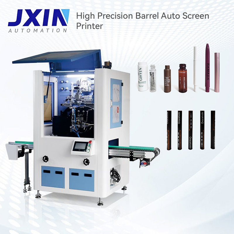 Robust Precision Automatic Screen Printrt for Plastic Tube Barrel Bottles with Flame Treatment and UV System