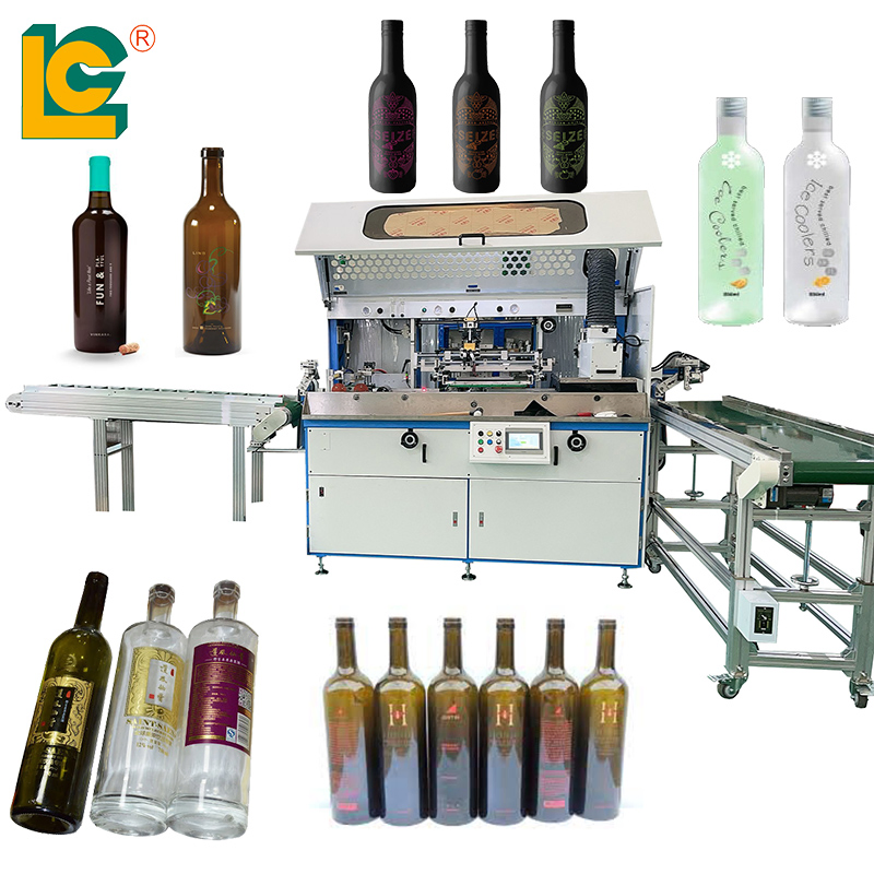 High Accuracy Cylinder Bottle Screen Printing Machine for Wine Bottle Printing