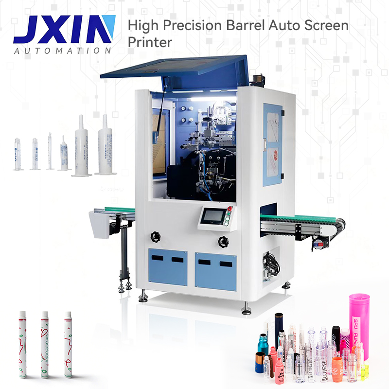 High Precision Cosmetic Plastic Tube Bottles Auto Screen Printing System with Flame Treatment and UV System