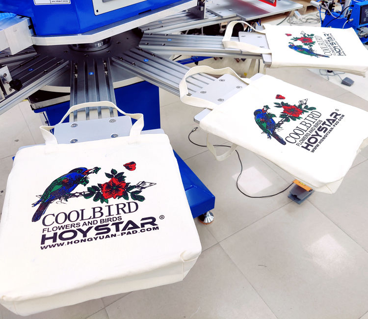 4color Rotary Screen Printing Machine for Tshirt Nonwoven Bag Screen Printer Kraft Paper Bag Impression Maquina Serigrafica Fabric Textile Silk Printing Machine