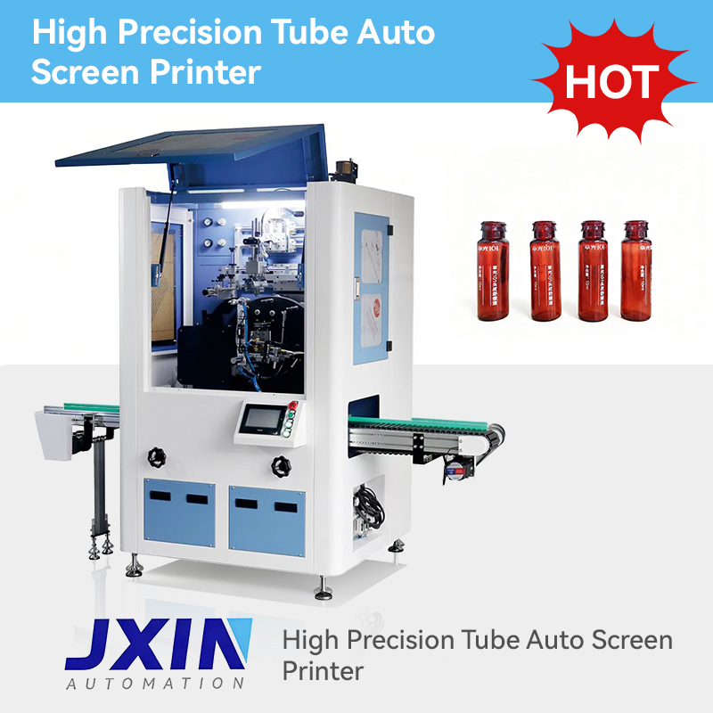 Durable High Precision Automatic Screen Printing Machine System with LED UV Curing System for Tube Barrel