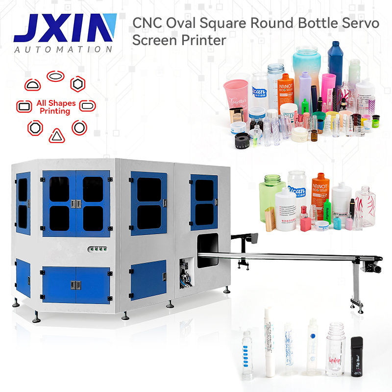 High Quality 2 Color Full Automatic Silk Screen Printing Machine for Cosmetic Glass Bottle Plastic Jar Container with LED UV Curing