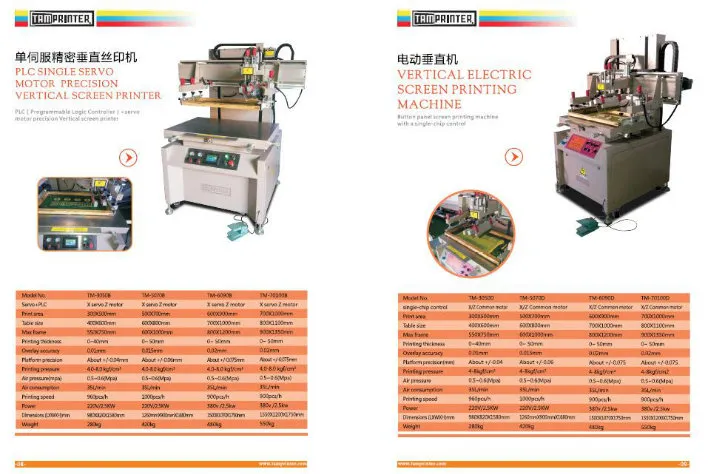 Servo Precision Vertical screen printer