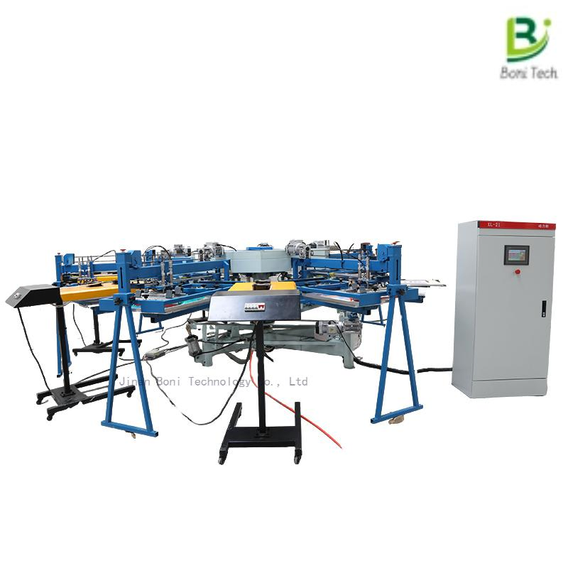 Hot Selling T Shirt Screen Printing Machine 8 Color 8 Station Textile Screen Printing Machine Price
