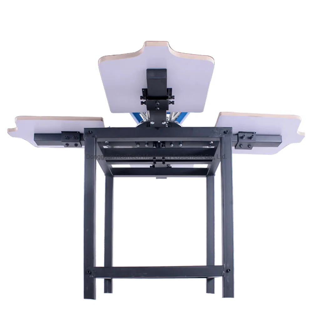 Rotary Manual Multi Colors 4 Colors 4 Stations T-Shirt Garments Cloths Textile Screen Printing Machine with Stand