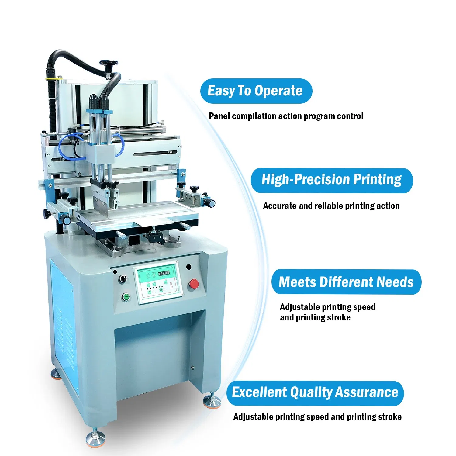 Professional Semi-Automatic Flatbed Screen Printing Machine for Flat Signboard Card Box Sheets