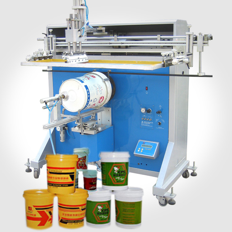 Glass Bottles Big Plastic Bucket Manual Screen Printing Equipment