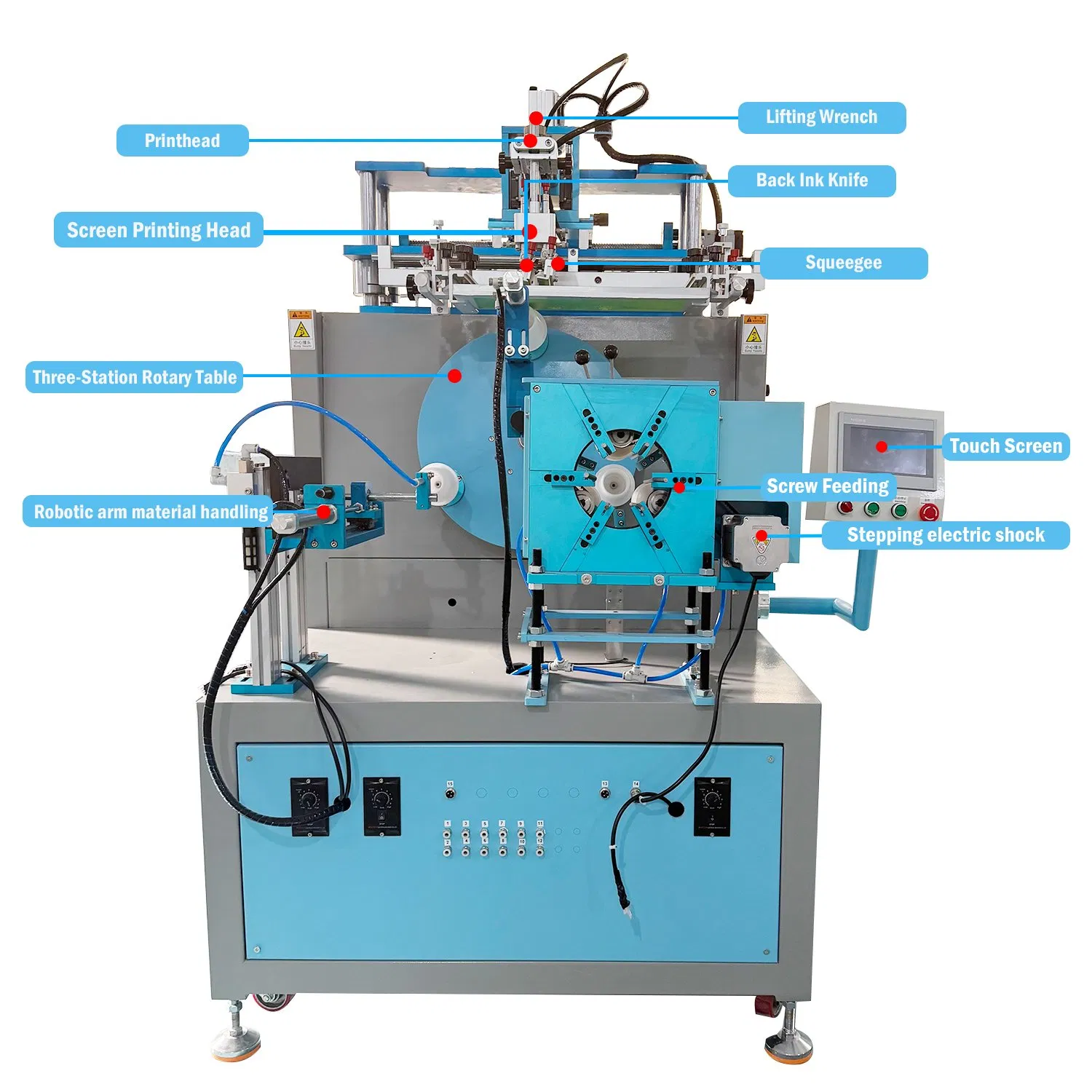 Fully Automatic 1-Color Screen Printing Machine for Milk Tea Disposable Coffee Cups with Feeding System