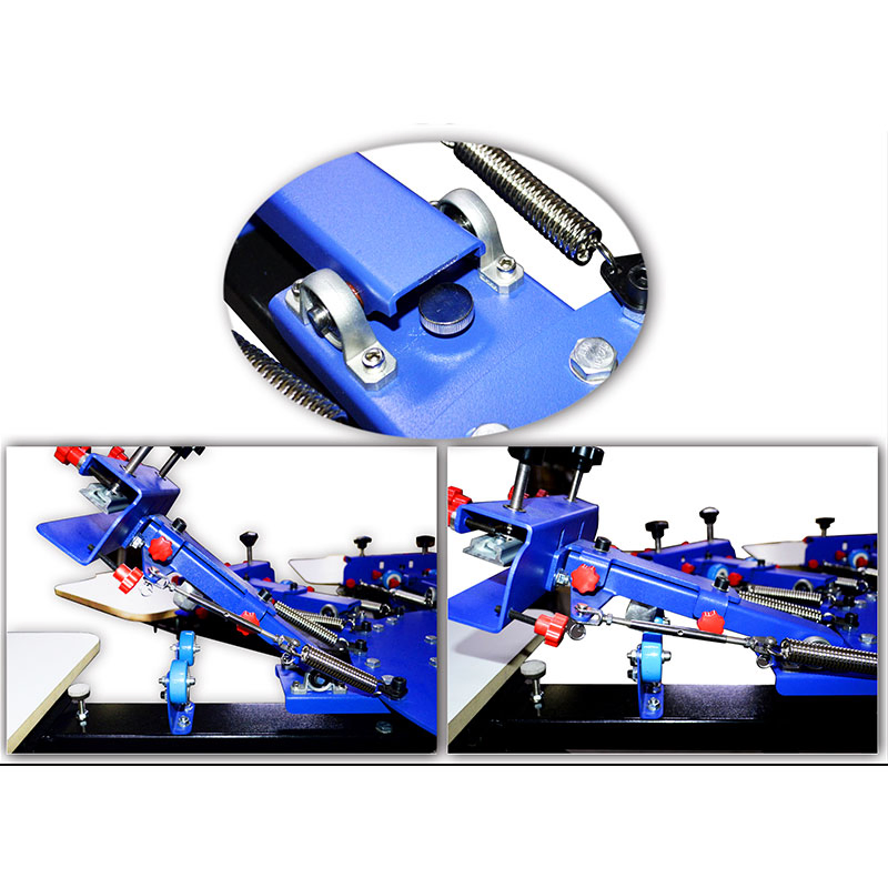 6 Color 6 Station Manual Textile Screen Printing Machine Garment Screen Pinter