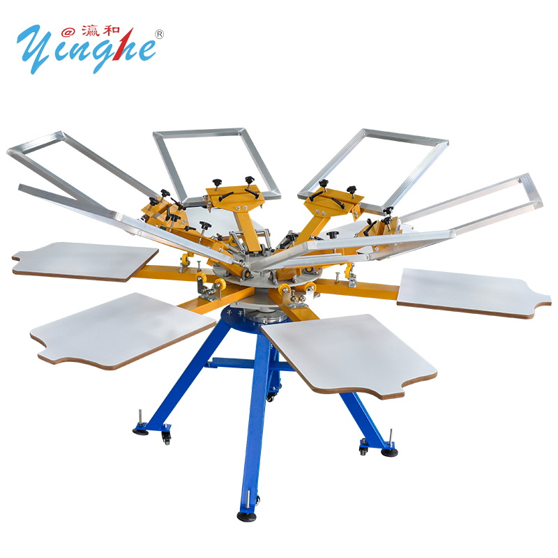 6 Color 6 Station Screen Printing Machine for Textile/Garment Printing