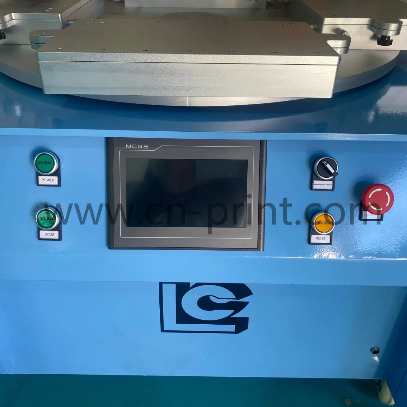 LC Brand Semi Auto Rotary Flat Silk Screen Printing Machine for Plastic Lid / Phone Case / Detection Sheet