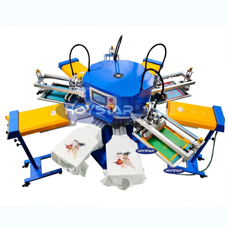 4color Rotary Screen Printing Machine for Tshirt Nonwoven Bag Screen Printer Kraft Paper Bag Impression Maquina Serigrafica Fabric Textile Silk Printing Machine
