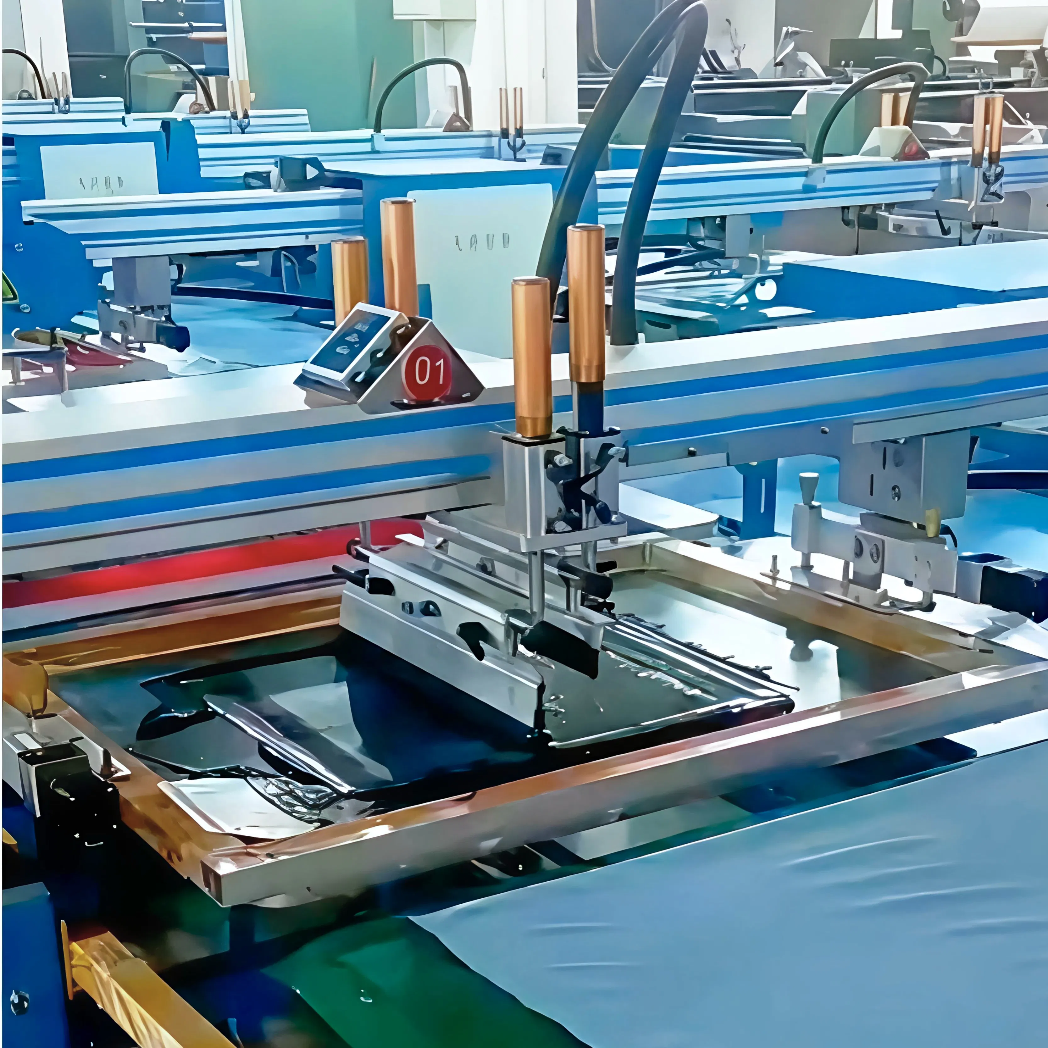 46-Color Custom-Made Screen Printing Machine for Luggage and Textile Applications