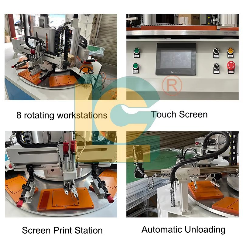 LC High-Efficiency Two-Color Turntable Screen Printing Machine for Precision Flatbed Printing
