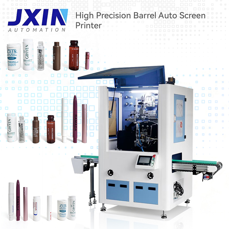 Durable High Precision Automatic Screen Printing Machine System with LED UV Curing System for Tube Barrel