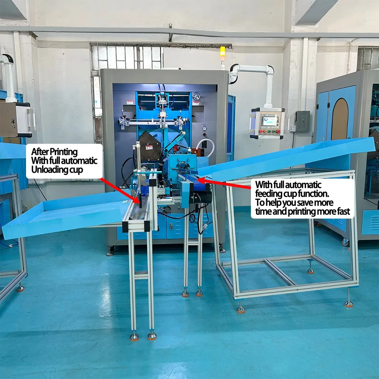 New Model Fully Automatic Multi-Color Cup Screen Printing Machine for Plastic Cups with Color Mark Sensor